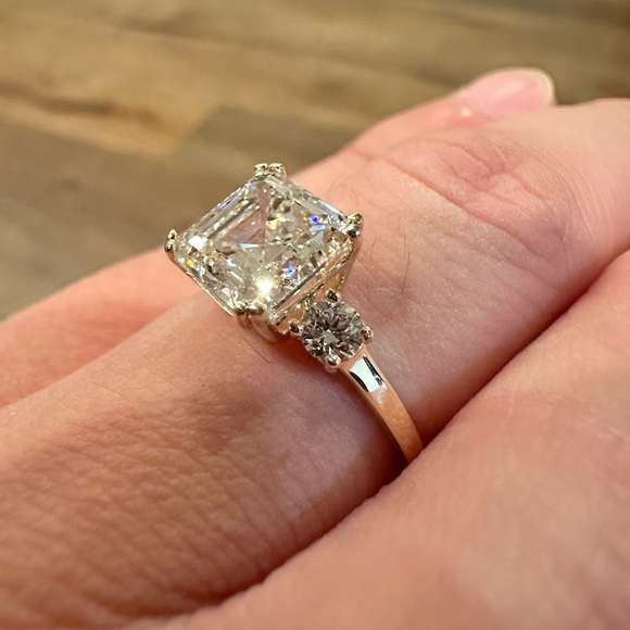 14K Yellow Gold Lab Grown Diamond Engagement Ring - Picture 4 of 13